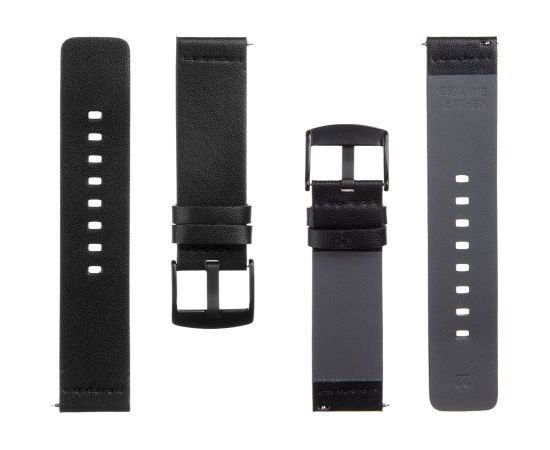 Tactical 307 Leather Band Ремешок для часов 22mm / чёрный Smart pūlksteņu aksesuāri