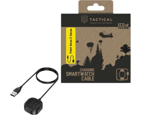 Tactical USB Charging Uzlādes kabelis priekš Fitbit Versa 3/Sense Data USB kabeļi