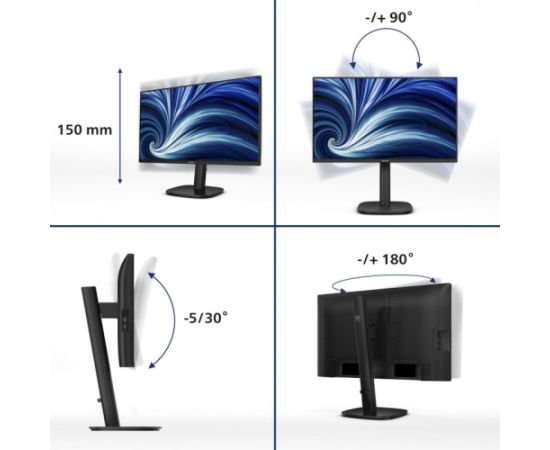 Philips 3000 series 24B2U3301/00 Monitors 24" / IPS / Full HD / 120 Hz Monitori