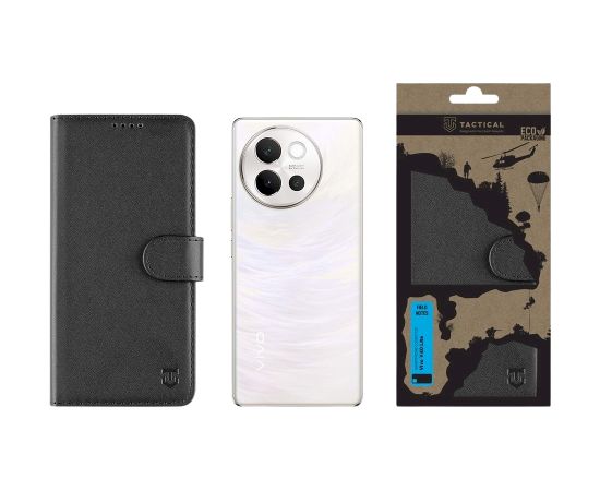 Tactical Field Notes Aizsargapvalks priekš Vivo V40 Lite / melns Neoriģinālie Maciņi