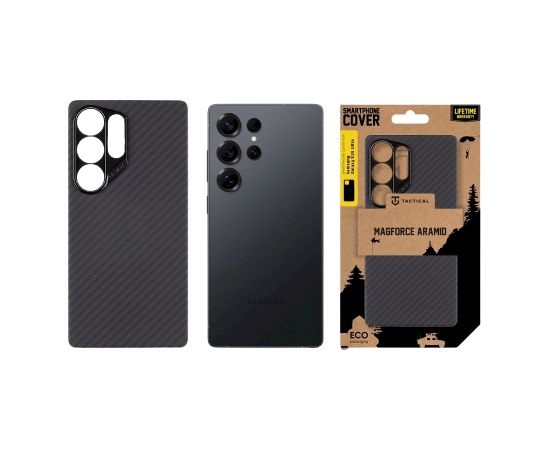 Tactical MagForce Aramid Cover Aizsargapvalks priekš Samsung Galaxy S25 Ultra / melns Neoriģinālie Maciņi