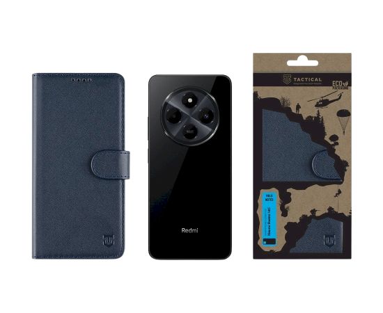 Tactical Field Notes Cover Aizsargapvalks priekš Xiaomi Redmi 14C 4G/A4 5G/Poco C75 / zils Neoriģinālie Maciņi