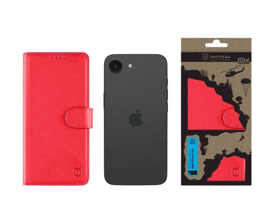 Tactical Field Notes Aizsargapvalks priekš Apple iPhone 16e / sarkans Neoriģinālie Maciņi