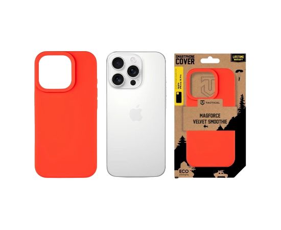 Tactical MagForce Velvet Smoothie Cover Aizsargapvalks priekš Apple iPhone 16 Pro / sarkans Neoriģinālie Maciņi