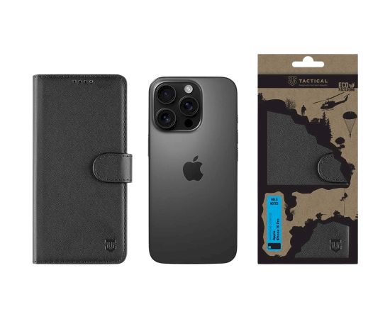 Tactical Field Notes Aizsargapvalks priekš Apple iPhone 16 Pro / melns Neoriģinālie Maciņi