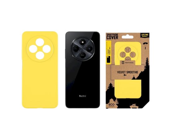 Tactical Velvet Smoothie Cover Aizsargapvalks priekš Xiaomi Redmi 14C 4G/A4 5G/Poco C75 / dzeltens Neoriģinālie Maciņi
