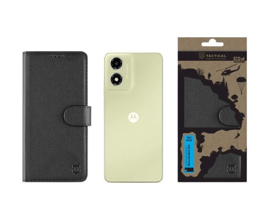 Tactical Field Notes Cover Aizsargapvalks priekš Motorola E14 / melns Neoriģinālie Maciņi