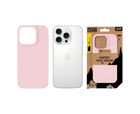 Tactical MagForce Velvet Smoothie Cover Aizsargapvalks priekš Apple iPhone 16 Pro / rozā Neoriģinālie Maciņi
