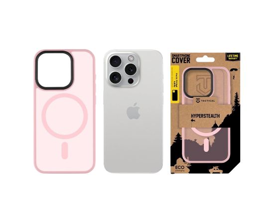 Tactical MagForce Hyperstealth Cover Aizsargapvalks priekš iPhone 15 Pro / rozā pantera Neoriģinālie Maciņi