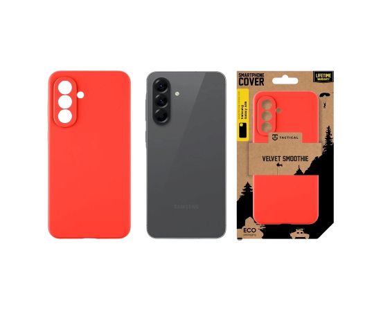 Tactical Velvet Smoothie Cover Aizsargapvalks priekš Samsung Galaxy A56 5G / sarkans Neoriģinālie Maciņi