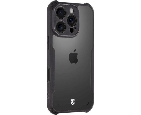 Tactical Quantum Stealth Cover Aizsargapvalks priekš Apple iPhone 16 Pro / caurspīdīgs/melns Neoriģinālie Maciņi