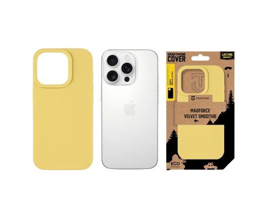Tactical MagForce Velvet Smoothie Cover Aizsargapvalks priekš Apple iPhone 16 Pro / dzeltena Neoriģinālie Maciņi