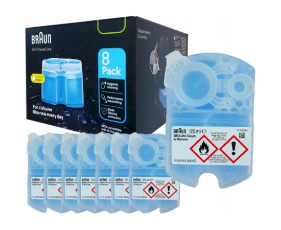 Braun ShaverCare SmartCare 3‑in‑1 Nomaiņas kasetnes 8 gab. Jaunumi - Skaistums