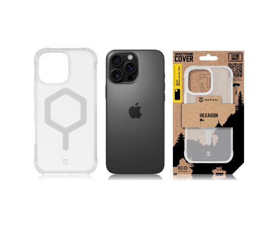 Tactical MagForce Hexagon Cover Aizsargapvalks priekš Apple iPhone 16 Pro Max / balts Neoriģinālie Maciņi