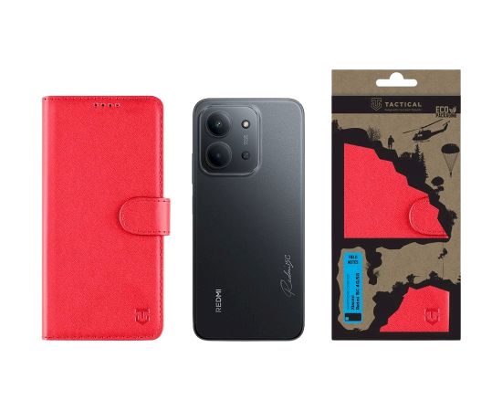 Tactical Field Notes Aizsargapvalks priekš Xiaomi Redmi 15C 4G/5G / sarkans Neoriģinālie Maciņi