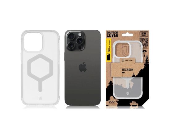 Tactical MagForce Hexagon Cover Aizsargapvalks priekš Apple iPhone 15 Pro Max / balts Neoriģinālie Maciņi