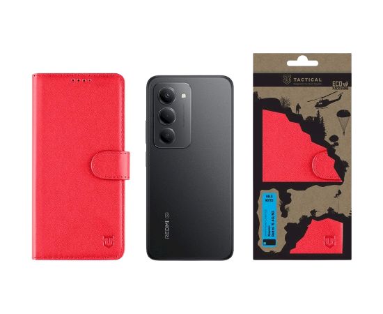 Tactical Field Notes Aizsargapvalks priekš Xiaomi Redmi 15 4G/5G / sarkans Neoriģinālie Maciņi