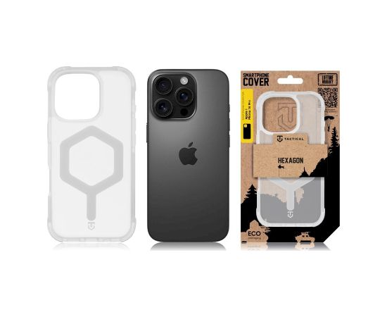 Tactical MagForce Hexagon Cover Aizsargapvalks priekš Apple iPhone 16 Pro / balts Neoriģinālie Maciņi
