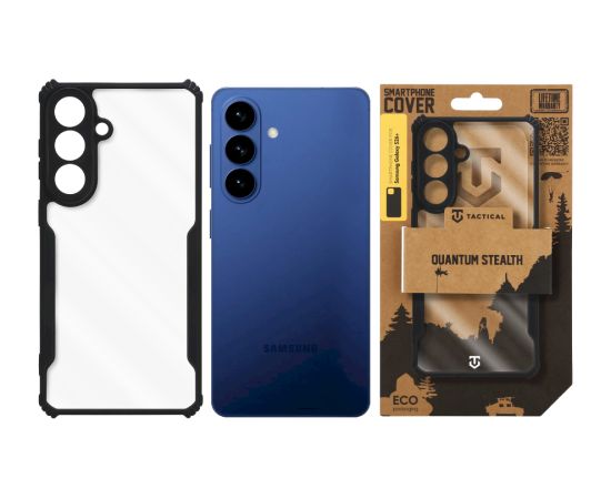 Tactical Quantum Stealth Cover Защитный чехол для Samsung Galaxy S26+ / прозрачный/чёрный Чехлы - альтернативные