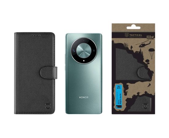 Tactical Field Notes Aizsargapvalks priekš Honor Magic6 Lite 5G / melns Neoriģinālie Maciņi