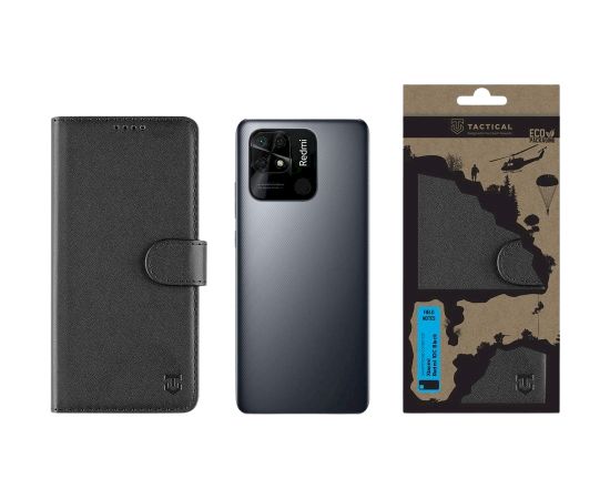 Tactical Field Notes Aizsargapvalks priekš Xiaomi Redmi 10C / melns Neoriģinālie Maciņi
