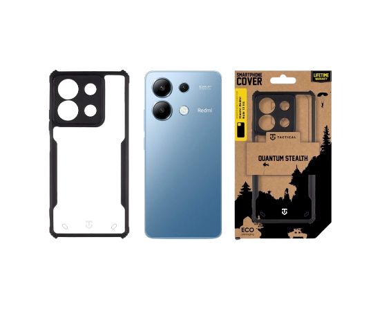 Tactical Quantum Stealth Cover Защитный чехол для Xiaomi Redmi Note 13 5G / прозрачный/чёрный Чехлы - альтернативные