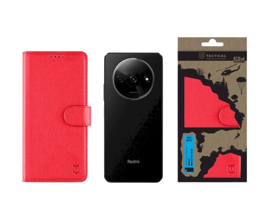Tactical Field Notes Aizsargapvalks priekš Xiaomi Redmi A3 2024 / sarkans Neoriģinālie Maciņi