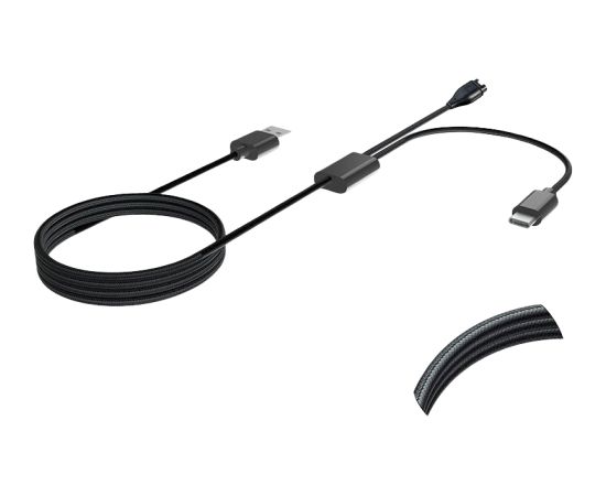 Tactical USB Charging 2in1 USB-C Uzlādes kabelis priekš Garmin Fenix 7/8, Tactix 8 Data USB kabeļi