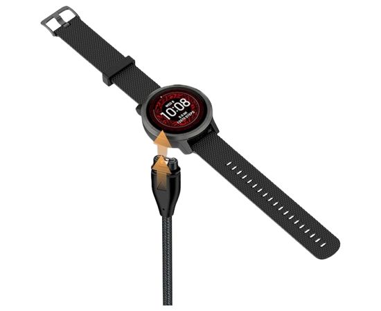 Tactical USB Charging 2in1 USB-C Uzlādes kabelis priekš Garmin Fenix 7/8, Tactix 8 Data USB kabeļi