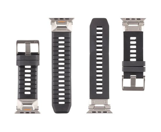 Tactical Tough Band Viedpulksteņu siksniņa priekš Apple Watch Ultra / melns Smart-Watch aksesuāri