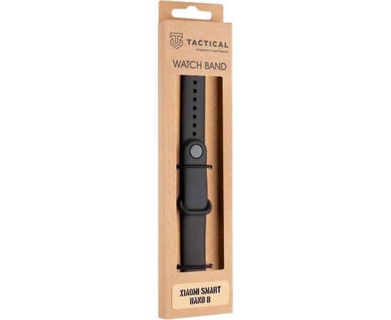Tactical 846 Silicone Band Viedpulksteņu siksniņa priekš Xiaomi Smart Band 8/9/10 / melns Smart-Watch aksesuāri