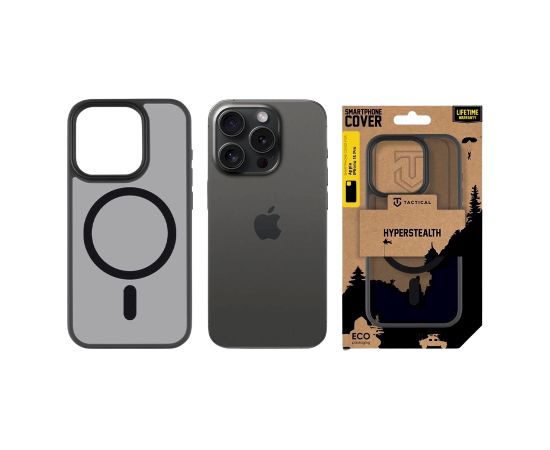 Tactical MagForce Hyperstealth Cover Aizsargapvalks priekš iPhone 15 Pro / asfalts Neoriģinālie Maciņi