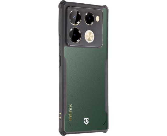 Tactical Quantum Stealth Cover Aizsargapvalks priekš Infinix Note 40 Pro 4G / caurspīdīgs/melns Neoriģinālie Maciņi