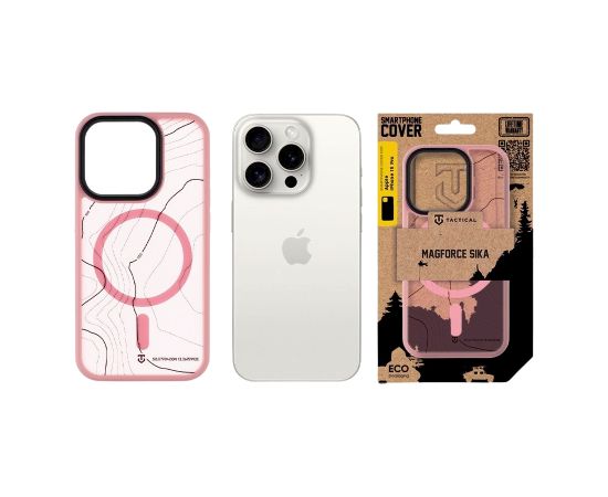 Tactical MagForce Hyperstealth Sika Cover Aizsargapvalks priekš iPhone 15 Pro / rozā pantera Neoriģinālie Maciņi