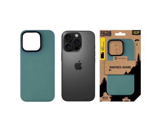 Tactical MagForce Aramid Cover Aizsargapvalks priekš Apple iPhone 16 Pro / zils Neoriģinālie Maciņi