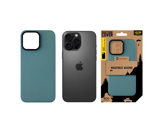 Tactical MagForce Aramid Cover Aizsargapvalks priekš Apple iPhone 16 Pro Max / zils Neoriģinālie Maciņi