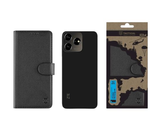 Tactical Field Notes Cover Aizsargapvalks priekš ZTE Blade V50 Design 4G / melns Neoriģinālie Maciņi