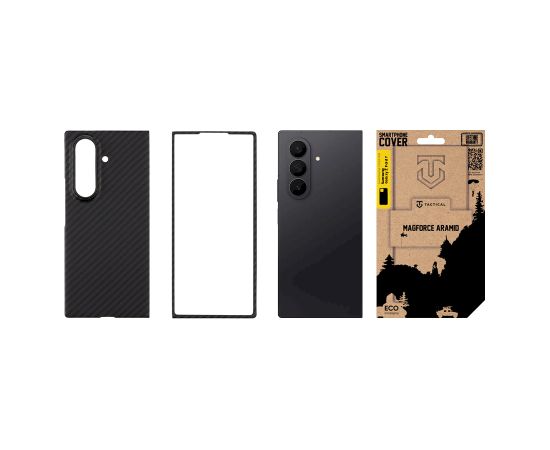 Tactical MagForce Aramid Cover Aizsargapvalks priekš Samsung Galaxy Z Fold 7 / melns Neoriģinālie Maciņi