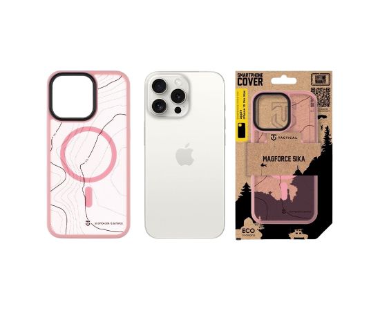 Tactical MagForce Hyperstealth Sika Cover Aizsargapvalks priekš iPhone 15 Pro Max / rozā pantera Neoriģinālie Maciņi