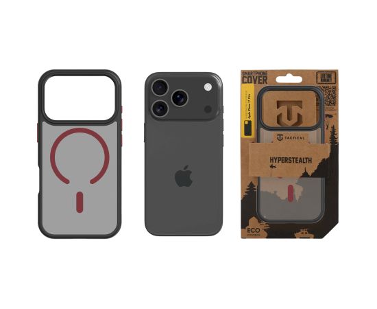 Tactical MagForce Hyperstealth 2.0 Aizsargapvalks priekš iPhone 17 Pro / melns/sarkans Neoriģinālie Maciņi