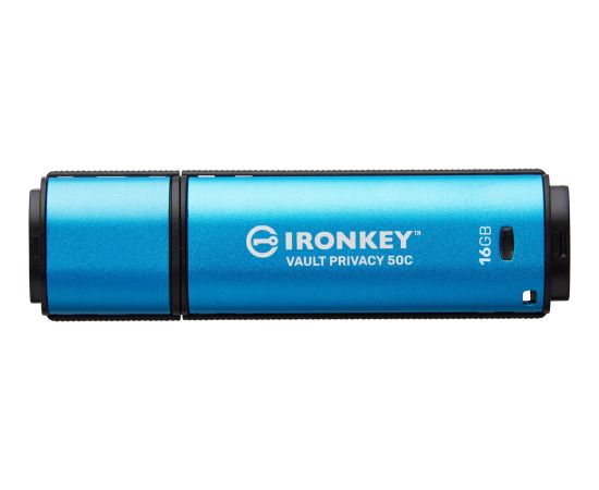 Kingston IronKey Vault Privacy 50 16GB USB Stick (light blue/black, USB-C 3.2 Gen 1) Jaunumi - Datori
