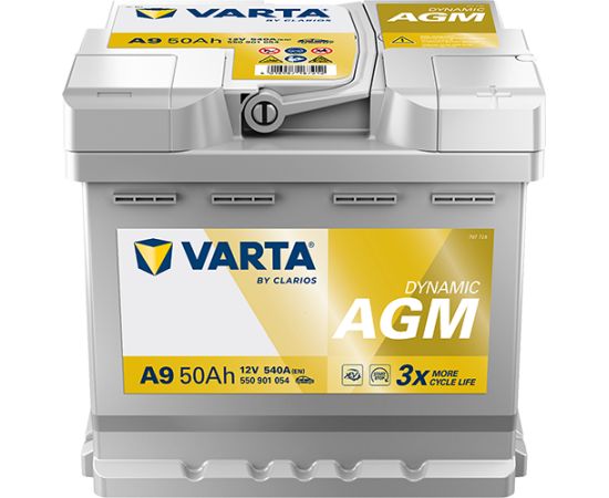 Akumulators VARTA A9 50Ah 540A Dynamic AGM 207*175*190 -+ B13 Akumulatori