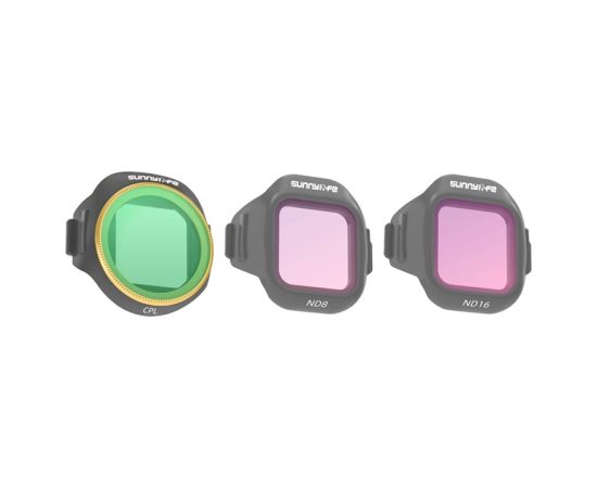 Set of 3 Sunnylife CPL + ND8 + ND16 filters for MINI 5 Pro Sporta kameru aksesuāri