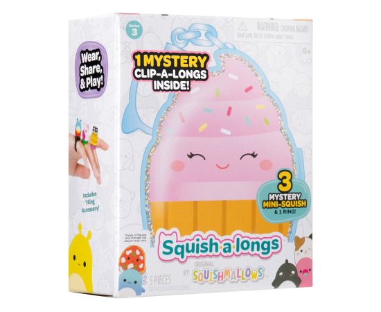 SQUISHMALLOWS CLIP-A-LONGS брелок-сюрприз с фигурками, 2,5 cm Новости - Детские товары