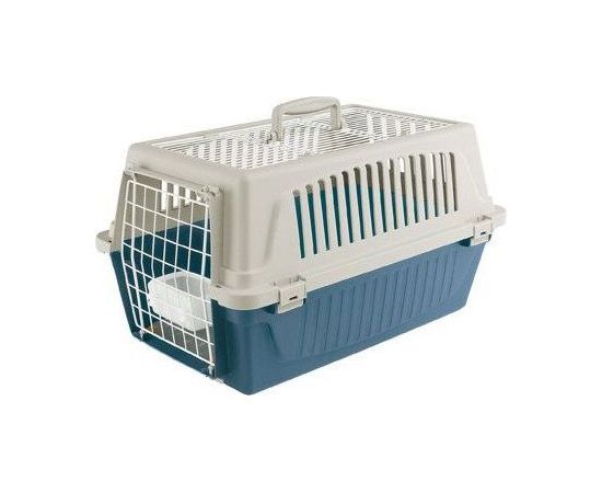 Ferplast Atlas 20 Open - transporter z otwieranym sufitem beżowo-niebieski Suņu un kaķu transport somas