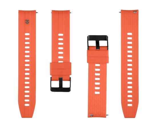 Tactical Quick Release Silikona siksniņa 20mm / oranža Smart-Watch aksesuāri
