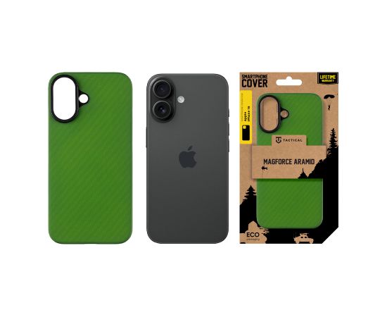 Tactical MagForce Aramid Cover Защитный чехол для Apple iPhone 16 / зелёный Чехлы - альтернативные