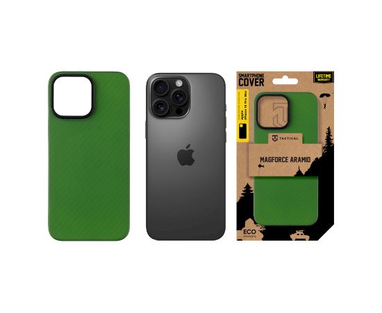 Tactical MagForce Aramid Cover Защитный чехол для Apple iPhone 16 Pro Max / зелёный Toad Чехлы - альтернативные