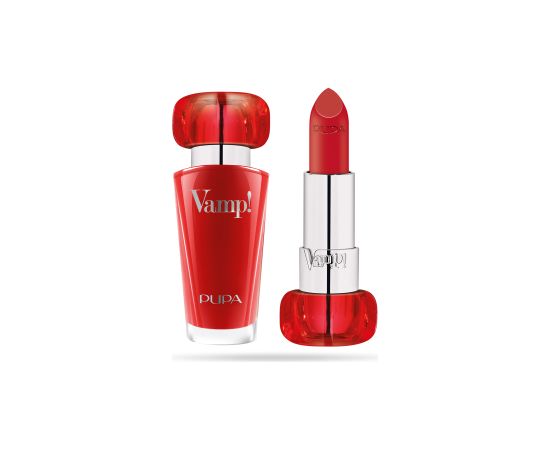 Pupa Vamp! Paraben-Free Volume Cream Lipstick 303 Iconic Red 3.5 g Lūpu krāsas, spīdumi, balzāmi