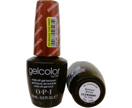 Opi Gel Color Semi-Permanent Nail Polish GC A45 Brisbane Bronze 15ml Nagu lakas